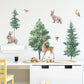 Woodland Animals Cute Nature Wall Mural Removable PVC Wall Sticker For Kid's Room Nursery Children's Bedroom Creative DIY Home Decor