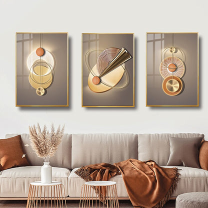 Neutral Chic Modern Aesthetics Sun Moon Wall Art Fine Art Canvas Prints Modern Pictures For Luxury Apartment Living Room Home Office Decor