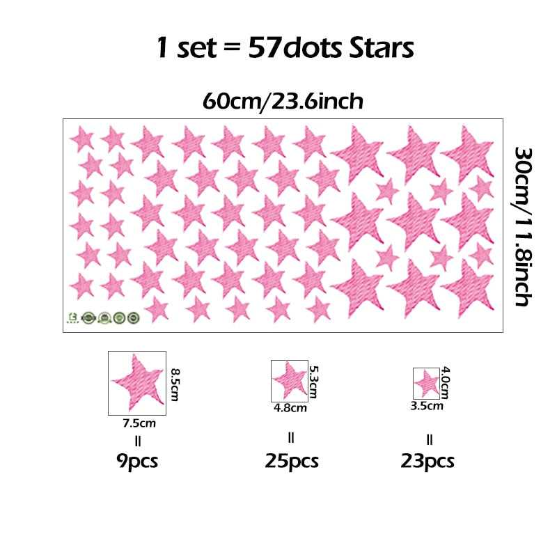 Cute Moon Snooze Teddybear PVC Wall Decals Removable Vinyl Wall Stickers For Nursery Decor Kid's Room Baby's Room Creative DIY Wall Decor