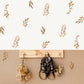 Rustic Leaf Sprig Watercolor Wall Decals Removable PVC Vinyl Wall Stickers For Kitchen Dining Room Living Room Simple Creative DIY Home Decor