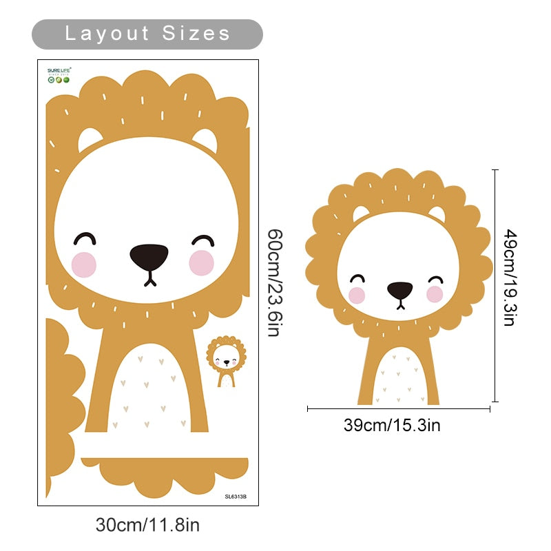 Cartoon Deer Giraffe Reindeer Polka Dots Wall Decals Removable Vinyl PVC Wall Sticker Murals For Baby's Room Children's Nursery Decor