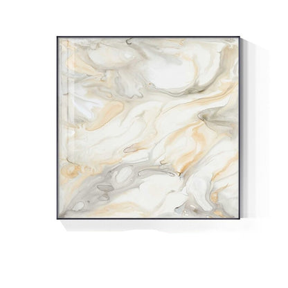 Abstract Minimalist Grey Beige Marble Print Wall Art Fine Art Canvas Prints Square Format Pictures For Modern Living Room Dining Bedroom Art Decor