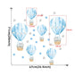 Blue Moon Elephant Hot Air Balloon Wall Decals Removable PVC Vinyl Wall Stickers For Nursery Decor Boy's Room Cute Creative DIY Home Decor