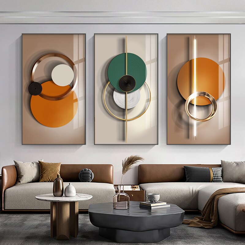 Light Luxury Modern Aesthetics Sun & Moon Wall Art Fine Art Canvas Prints Pictures For Living Room Dining Room Home Office Interior Decor