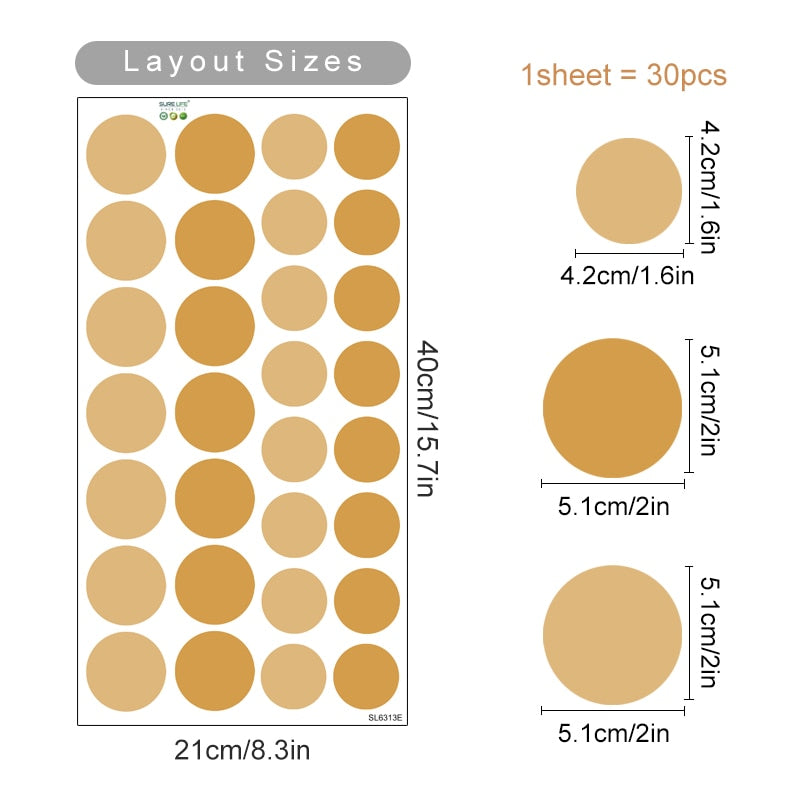 Cartoon Deer Giraffe Reindeer Polka Dots Wall Decals Removable Vinyl PVC Wall Sticker Murals For Baby's Room Children's Nursery Decor