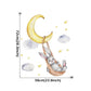 Star Swing Bunny Balloon Wall Decals Removable PVC Vinyl Wall Stickers For Children's Room Nursery Decor Creative DIY Kid's Room Wall Decoration