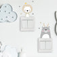 Cute Woodland Animals Cartoon Wall Stickers For Kid's Room Removable PVC Vinyl Wall Decals Light Switch Wall Stickers Creative DIY Home Decor