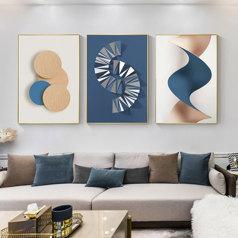 Modern Aesthetics Abstract Geometric Minimalist Wall Art Fine Art Canvas Prints Pictures For Luxury Living Room Bedroom Scandinavian Home Art Decor