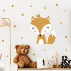 Cartoon Deer Giraffe Reindeer Polka Dots Wall Decals Removable Vinyl PVC Wall Sticker Murals For Baby's Room Children's Nursery Decor