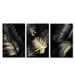 Black Golden Tropical Leaves Wall Art Fine Art Canvas Prints Modern Exotic Botanical Fashion Pictures For Living Room Dining Room Home Office Decor