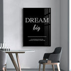 Work Hard Dream Big Never Give Up Inspirational Quotations Wall Art Canvas Prints Black White Stylish Motivational Posters For Home Office