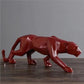 Black Panther Geometric Leopard Statue Modern Abstract Wildlife Figurine Red White Gold Colored Resin Ornaments For Living Room Nordic Home Decor