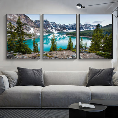 Serene Mountain Lake Forest Wilderness Wall Art Fine Art Canvas Prints Modern Landscape Pictures Of Calm For Home Office Living Room Home Decor