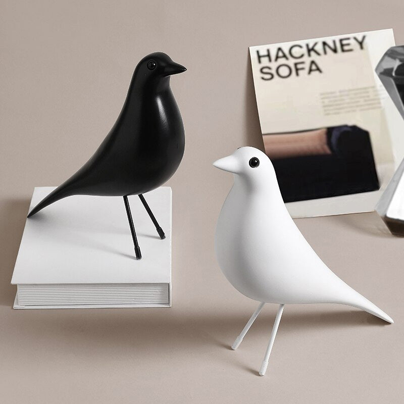 Simple Colorful Bird Figurine Nordic Blackbrid Desktop Ornament Decoration For Living Room Sideboard Office Desk Nordic Style Home Interior Decor