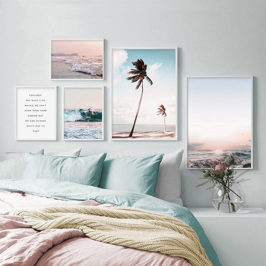 Sun Sea And Surf Tropical Travel Dreams Wall Art Fine Art Canvas Prints Gallery Wall Pictures For Living Room Bedroom Study Room Inspirational Wall Art Decor