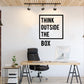 Think Outside The Box Creative Thinking Wall Decal Removable PVC Vinyl Wall Sticker Inspirational Decor For Study Room Home Office Decor