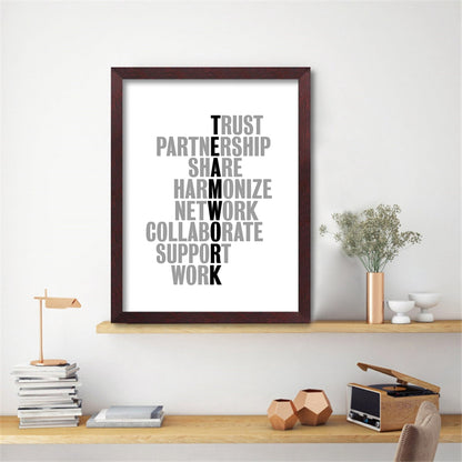 Teamwork Quotes Posters Motivational Wall Art Black And White Fine Art Canvas Prints Inspirational Business Quotations For Modern Office Wall Art Decor