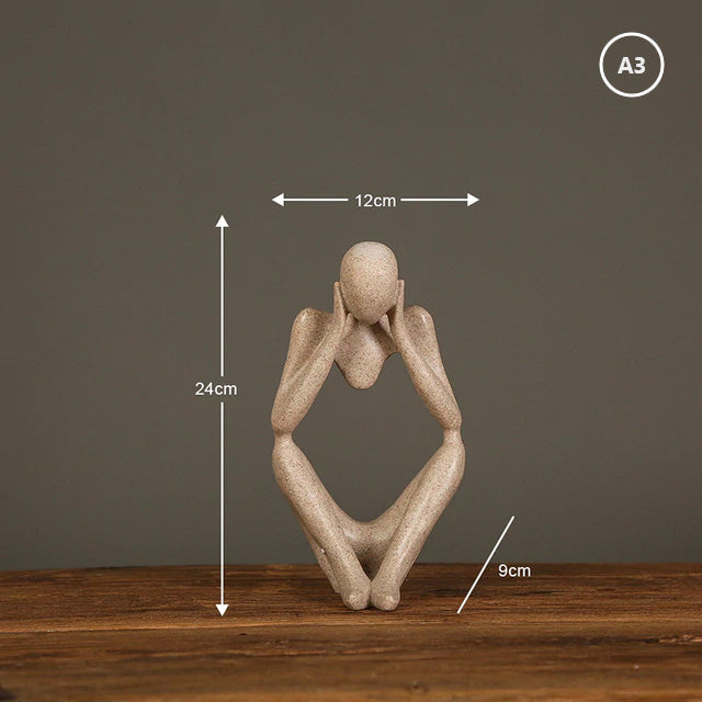 Abstract Philosophers Nordic Sculptures Miniature Desktop Statues For Modern Home Office Living Room Minimalist Scandinavian Home Decor