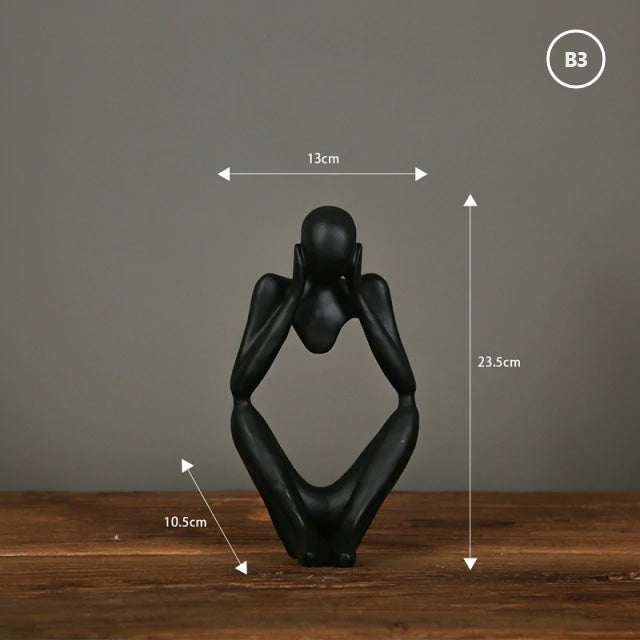 Abstract Philosophers Nordic Sculptures Miniature Desktop Statues For Modern Home Office Living Room Minimalist Scandinavian Home Decor