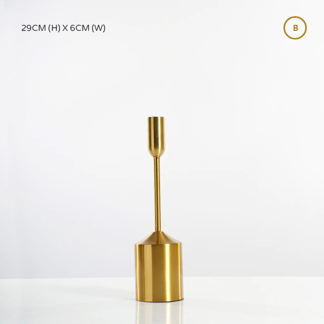 Trending Elegant Golden Metal Candle Stands For Living Room Table Sideboard Fireplace Mantelpiece Wedding Decoration Candlesticks Nordic Home Decor
