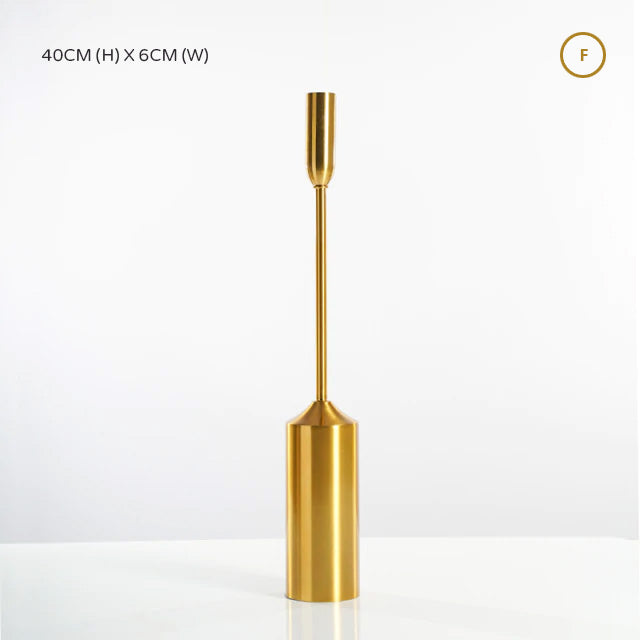 Trending Elegant Golden Metal Candle Stands For Living Room Table Sideboard Fireplace Mantelpiece Wedding Decoration Candlesticks Nordic Home Decor