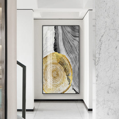 Marble Slice Golden Woodcut Abstract Nordic Wall Art Black Gray Golden Fine Art Canvas Prints Pictures For Contemporary Living Luxury Office Interior Decor