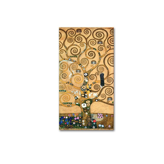 Famous Artists Wall Art Gustav Klimt Trees Paintings Fine Art Canvas Prints Classic Pictures For Modern Living Room Home Interior Decoration