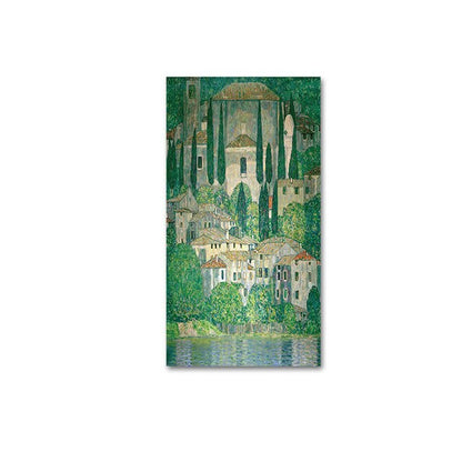 Famous Artists Wall Art Gustav Klimt Trees Paintings Fine Art Canvas Prints Classic Pictures For Modern Living Room Home Interior Decoration