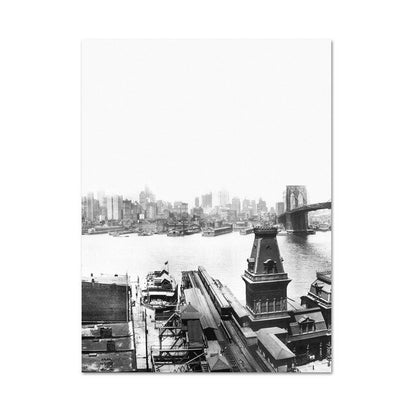 Brooklyn Bridge NYC Black & White Posters Modern Citsycape Wall Art Fine Art Canvas Prints For Office Home Living Room Interior Decor
