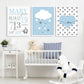 Personalized Baby's Room Wall Art Cute Posters Nordic Style Fine Art Canvas Prints Picture For Children;s Room Modern Cute Kids Room Decor