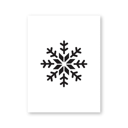 Snowflake Minimalist Wall Art Black White Fine Art Canvas Prints Let It Snow Quote Nordic Posters For Living Room Dining Room Scandinavian Home Decor