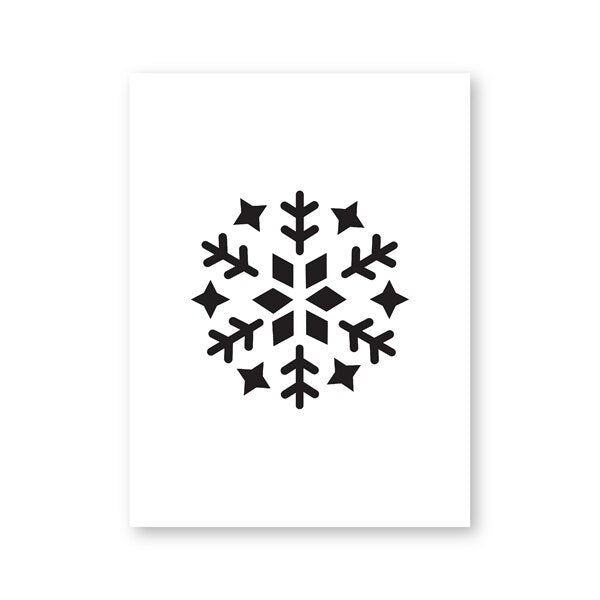 Snowflake Minimalist Wall Art Black White Fine Art Canvas Prints Let It Snow Quote Nordic Posters For Living Room Dining Room Scandinavian Home Decor