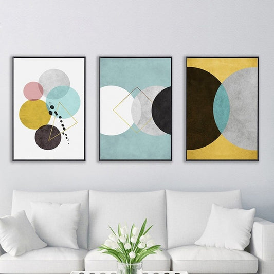 Modern Nordic Abstract Geometric Wall Art Art Fine Art Canvas Prints Minimalist Style Contemporary Pieces For Office Interior Living Room Bedroom Home Decor