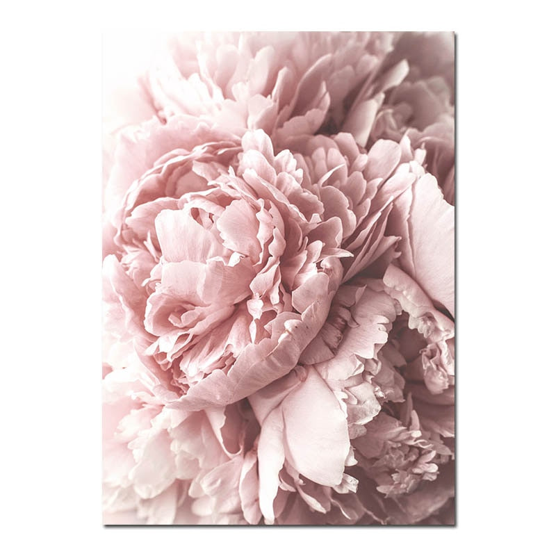Pink Peonies Simple Quotation Wall Art Minimalist Fine Art Canvas Prints Modern Posters For Living Room Bedroom Home Interior Decor