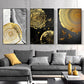 Abstract Golden Tree Rings Wall Art Fine Art Canvas Prints Contemporary Pictures For Loft Apartment Living Room Modern Luxury Home Office Decor