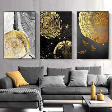 Nordic Gold Collection - Luxury Wall Art Decor For Contemporary ...