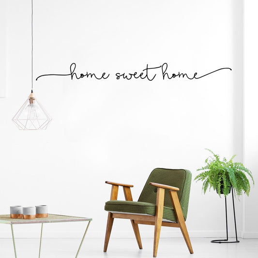 Home Sweet Home Wall Mural Modern Typographic Text PVC Wall Decal Creative DIY Wall Art For Living Room Bedroom Dining Room Kitchen Wall Decoration