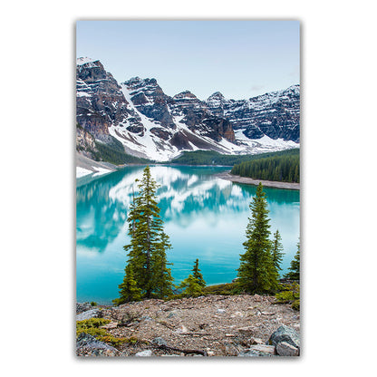 Serene Mountain Lake Forest Wilderness Wall Art Fine Art Canvas Prints Modern Landscape Pictures Of Calm For Home Office Living Room Home Decor