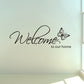 Welcoming Quote Wall Art Mural Removable PVC Vinyl Wall Decal For Living Room Dining Room Kitchen Entrance Hall Creative Simple Makeover DIY Home Decor
