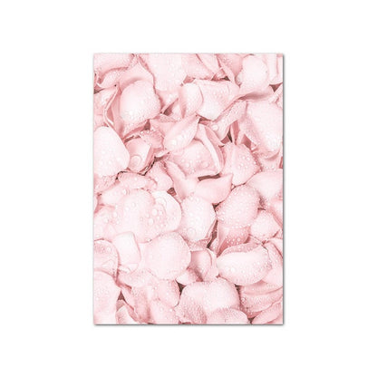 Modern Minimalist Floral Pink Wall Art Fine Art Canvas Prints Nordic Style Botanical Pictures For Scandinavian Design Bedroom Living Room Girls Room Wall Decor