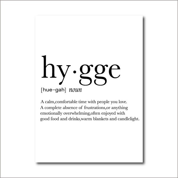 Hygge Lagom Definition Minimalist Nordic Wall Art Black White Fine Art Canvas Prints Swedish Danish Norwegian Lifestyle Quotes Posters For Modern Home Office