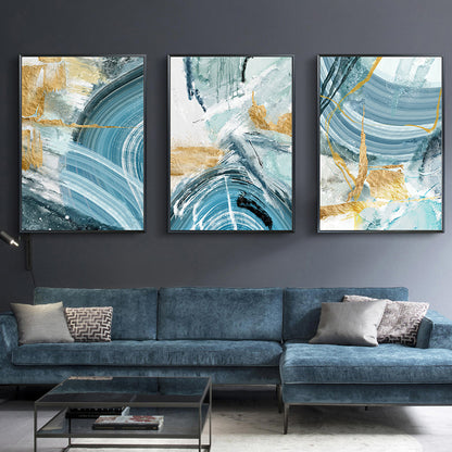 Nordic Abstract Sky Blue Summer Sea Wall Art Fine Art Canvas Prints Contemporary Pictures For Living Room Bedroom Modern Home Office Interior Decor