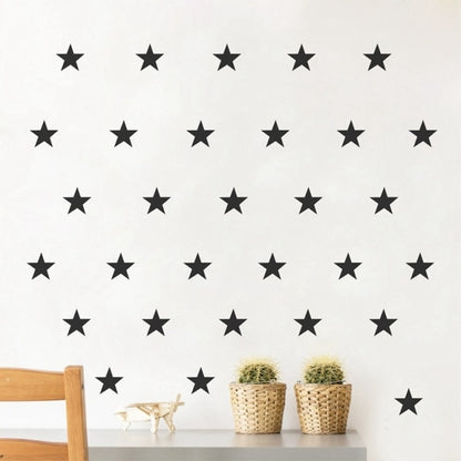 Little Stars Nursery Vinyl Wall Decals Removable Self Adhesive Solid Color PVC Stickers Wall Decoration For Kid's Room Multiple Colors In 3 Different Sizes