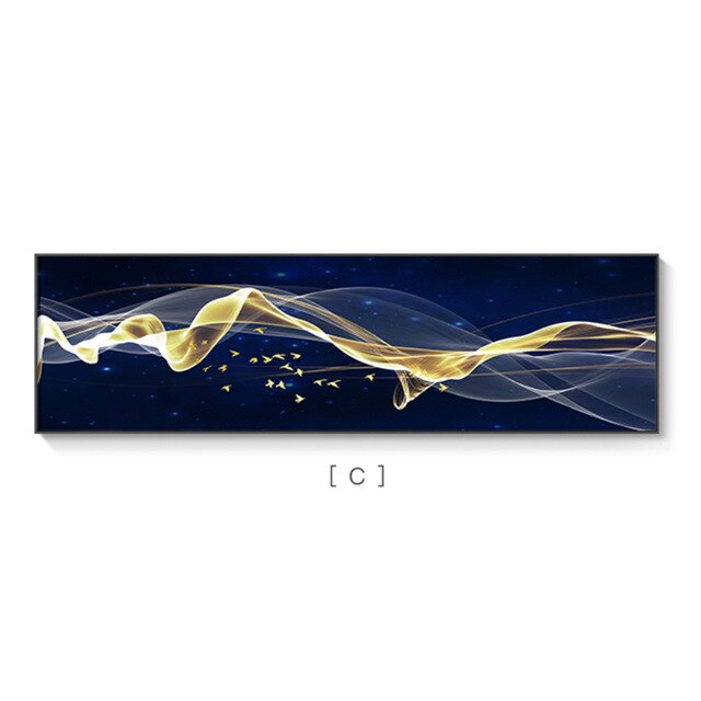 Abstract Flowing Silk Wide Format Wall Art Fine Art Canvas Prints Modern Pictures For Loft Apartment Living Room Above Sofa Wall Art Contemporary Home Decor