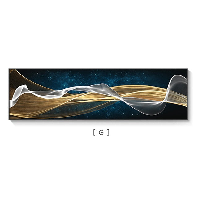 Abstract Flowing Silk Wide Format Wall Art Fine Art Canvas Prints Modern Pictures For Loft Apartment Living Room Above Sofa Wall Art Contemporary Home Decor