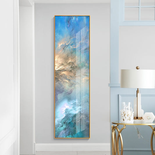 Auspicious Clouds Skyscape Wall Art Fine Art Canvas Prints Abstract Marble Modern Tall Vertical Skyscraper Format Pictures For Loft Home Office Wall Art Decor