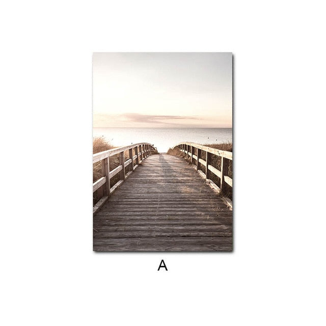 Beach Sunset Natural Landscapes Wall Art Fine Art Canvas Prints Scandinavian Pictures Of Calm For Living Room Dining Room Inspirational Art Decor
