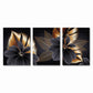 Luxury Black Golden Leaf Wall Art Fine Art Canvas Prints Modern Abstract Tropical Botanical Upscale Pictures For Living Room Loft Apartment Home Office Decor