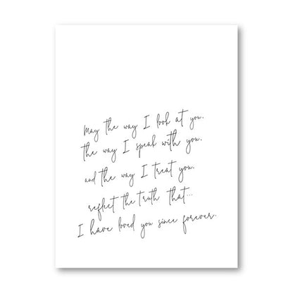 May The Way I Look At You.. Love Quote By Steve Maraboli Quotations Wall Art Minimalist Nordic Style Fine Art Canvas Prints Simple Modern Home Decoration