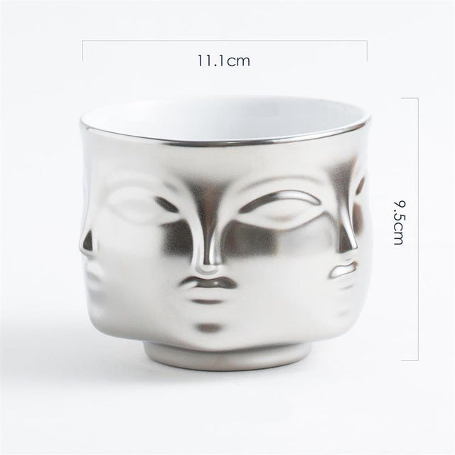 Modern Abstract Art Vase Face Pots Ceramic Flower Pot For Creative Floral Arrangements For Living Room Table Dining Room Windowsill Nordic Home Decor